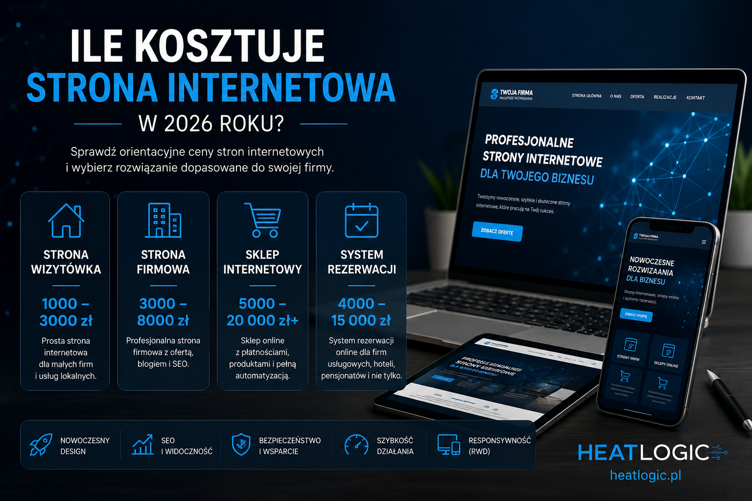 Ile kosztuje profesjonalna strona internetowa w 2026 roku?