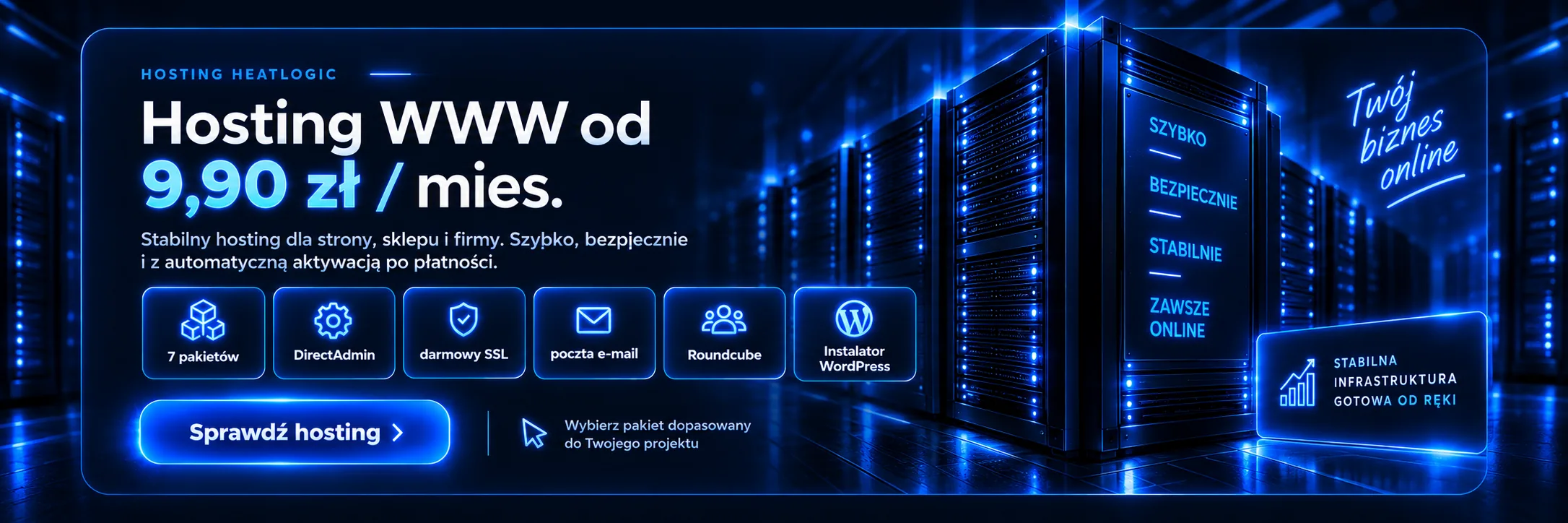Hosting HeatLogic od 9,90 zł miesięcznie